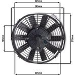 Star Motor Company 10 Inç 170 Wat 12 Volt Üfleyici Axiel Fan