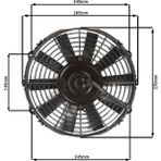 Star Motor Company 10 Inç 80 Wat 12 Volt Emici Axıel Fan