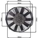 Star Motor Company 10 Inç 80 Wat 12 Volt Üfleyici Axıel Fan