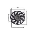 STAR MOTOR COMPANY 11 İNÇ 170 WAT 12 VOLT ÜFLEYİCİ AXİEL FAN