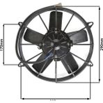 STAR MOTOR COMPANY 11 İNÇ 170 WAT 24 VOLT EMİCİ ( 5 KANAT ) AXİEL FAN
