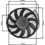 Star Motor Company 11 Inç 170 Wat 24 Volt Emici Axiel Fan