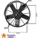 Star Motor Company 12 Inç 170 Wat 24 Volt Emici ( 5 Kanat ) Axiel Fan