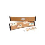 Star Okey 101 Oval Okey Takımı, Ahşap, Silinebilir Taşlar