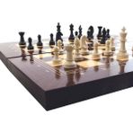 Star Platin Üçlü Oyun Seti (Tavla-Dama-Satranç) 2 Kişilik Büyük Boy MDF Malzeme ile Güvenli Oyun