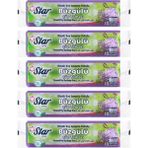 Star Plus Büzgülü Büyük Boy Çöp Torbası 5 Paket Lavanta Kokulu 65X70 cm