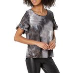 Star Vixen Kadın Fırfırlı Lale Kollu Günlük Üst, Telchartd, S-4XL