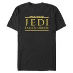 STAR WARS Big & Tall Jedi Fallen Order Logolu Erkek Üst Kısa Kollu Tişört, Black, 4XL Uzun