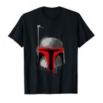 Star Wars Boba Fett Dripping Paint Helmet Graphic T-Shirt