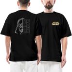 Star Wars Darth Vader Dark Side Ön Arka Baskılı Siyah Oversize Tişört - M