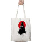 Star Wars Darth Vader Splatter Iki Tarafı Kalıcı Baskılı Yıkanabilir Okul Plaj Omuz Bez Çantası