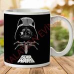Star Wars Darth Vader X-Wing İki Tarafı Baskılı Kupa Bardak