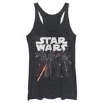 STAR WARS Kadın Jedi: Fallen Order Big Three Tri-Blend Racerback Katmanlı Atlet, Black Heather, XS