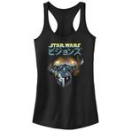 STAR WARS Kadın Visions Four on The Floor Dar Kesim, Derin Yuvarlak Etek Askılı Atlet, Siyah, S