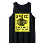 Star Wars Millennium Falcon Speed Limit Sign Tank Top