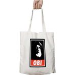 Star Wars Obey Obi Iki Tarafı Kalıcı Baskılı Yıkanabilir Okul Plaj Omuz Bez Çantası