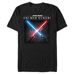 Star Wars Obi-Wan Işın Kılıcı Erkek Bisiklet Yaka T-Shirt Siyah M