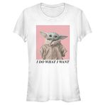 Star Wars: The Mandalorian Baby Yoda Kadın Bisiklet Yaka T-Shirt Beyaz L
