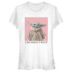 Star Wars: The Mandalorian Baby Yoda Kadın Bisiklet Yaka T-Shirt Beyaz M