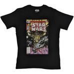 Star Wars Tişört Darth Vader Comic Resmi Erkek Siyah, siyah, S