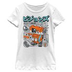 STAR WARS Visions Robo Guy Kız Düz Bisiklet Yaka Tişört, White, M