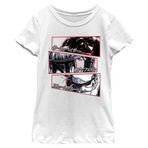 STAR WARS Visions Stv Stackedpanels Kız Çocuk Katı Bisiklet Yaka Tişört, White, L