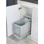 Starax 2571 Teleskopik Raylı Plastik Gövde Çöp Kovası 24 Lt. S-2571-G
