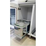 Starax Çöp Kovası Paslanmaz Çelik Raylı S 2574 Kısa - Çok Renkli