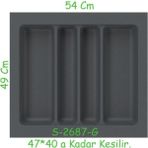 Starax Gri Plastik Kepçelik