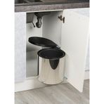 Starax S-2253-SS Otomatik Kapaklı Krom Paslanmaz Çöp Kovası