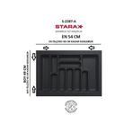 STARAX S-2287-GP ÇEKMECE İÇİ ANTİBAKTERİYEL KAŞIKLIK 60LIK MODÜL GRİ EN:54-48 D:49-40 CM ARASI KESİLİR