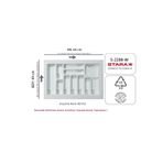 STARAX S-2288-WP ÇEKMECE İÇİ ANTİBAKTERİYEL KAŞIKLIK BEYAZ EN:64-58 D:49-40 CM ARASI KESİLİR-70LİK MODÜL