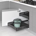 Starax S-2333-UB-A Unique Box Antrasit 45 cm Bağımsız Çift Açılım Gizli Raylı Çekmece