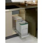 Starax S-2392-G Teleskopik Raylı Plastik 12+12 Lt. Gri Çöp Kovası