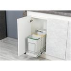 Starax S-2392 Teleskopik Raylı Plastik Gövde 12+12 lt Çöp Kovası