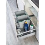 Starax S-2568-G Taşınabilir Sepetli 90 cm Otomatik Gri Renk Çekmece İçi Çöp Kovası