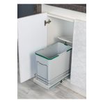Starax S-2571 Gri Teleskopik Raylı Plastik Gövde 24 lt Çöp Kovası