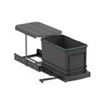 Starax S-2573-A Teleskopik Raylı Plastik 16 Lt. Gri Çöp Kovası