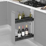 Starax S-2662-UB-A Unique Box Antrasit 15 cm Ahşap Tablalı Gizli Raylı Kepçelik