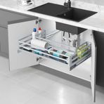 Starax S-2741-G Gri Bağımsız Alüminyum Eviye Altı Çekmece
