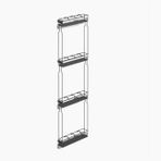 Starax S-2918-A 106x450x1650 mm Sağ 4 Sepetli Ahşap Tabanlı Şişelik