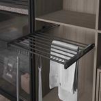 Starax S-6306-Antrasit 700 mm Plastik Kapaklı Teleskopik Raylı Pantolonluk