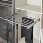 Starax S-6307-G 80 cm Gri Plastik Kapaklı Teleskopik Raylı Pantolonluk