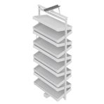 Starax S-6833-W Beyaz 1350-1550 mm Teleskopik Raylı Döner Ayakkabılık