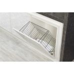 Starax Starax-Kapağa Mont. Demonte Çamaşır Sepeti 35 cm (S-8122) - Gümüş