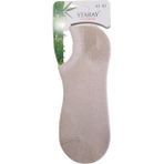 Staray 3 Çift Bej Rengi Dikişsiz Bambu Sneaker Görünmez Çorap - 40 - 44