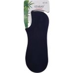 Staray 3 Çift Siyah Renk Dikişsiz Bambu Sneaker Görünmez Çorap - 40 - 44
