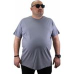 Starbattal 11100 Gri Büyük Beden Basic Erkek T-shirt