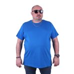 Starbattal 11100 Saks Büyük Beden Basic Erkek T-shirt