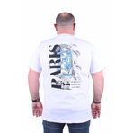 Starbattal 23105 Beyaz Büyük Beden Erkek T-shirt